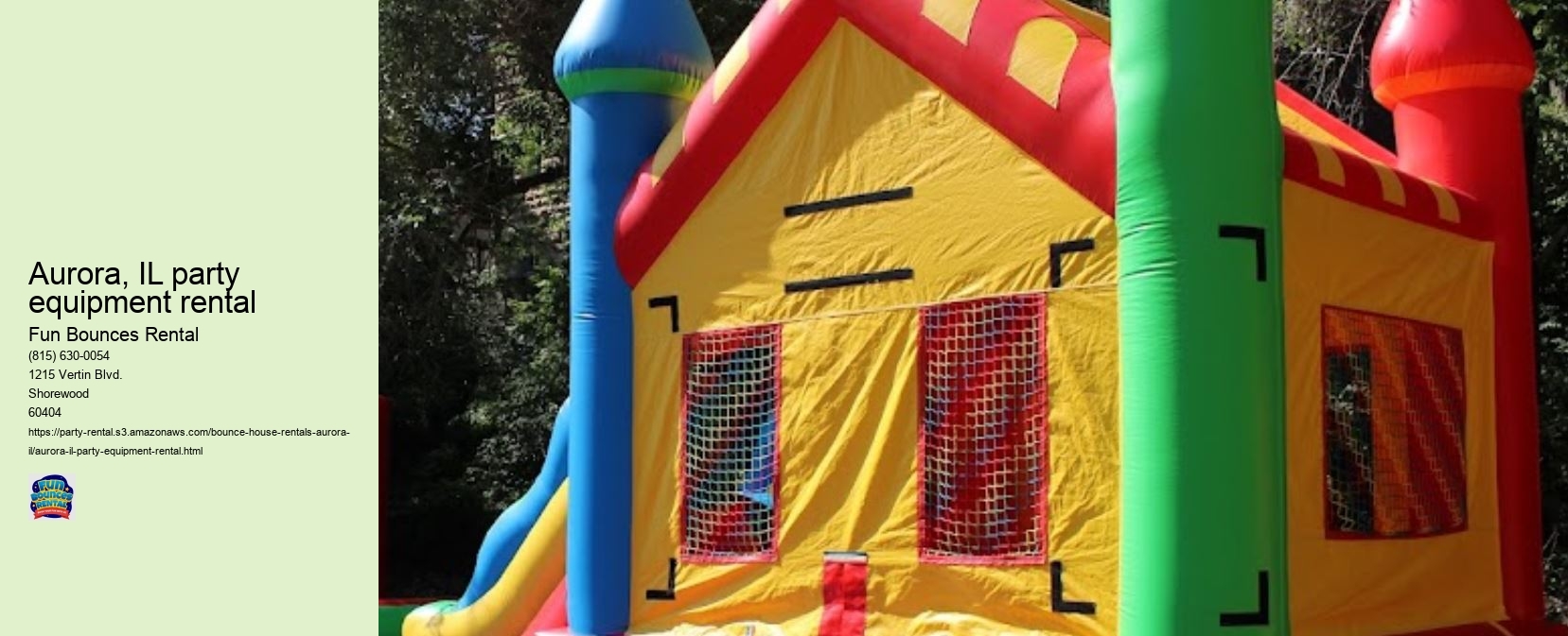 Aurora, IL party equipment rental