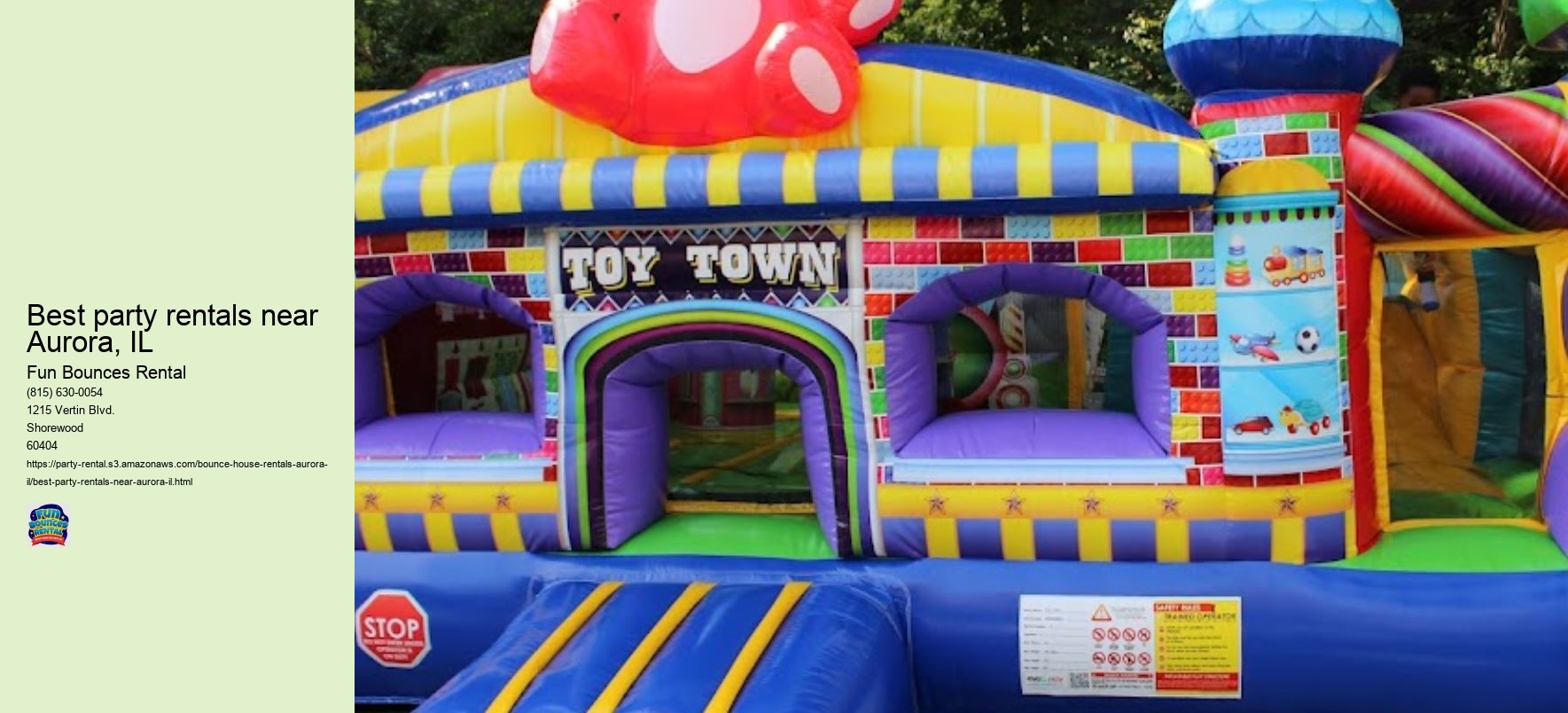 Best party rentals near Aurora, IL