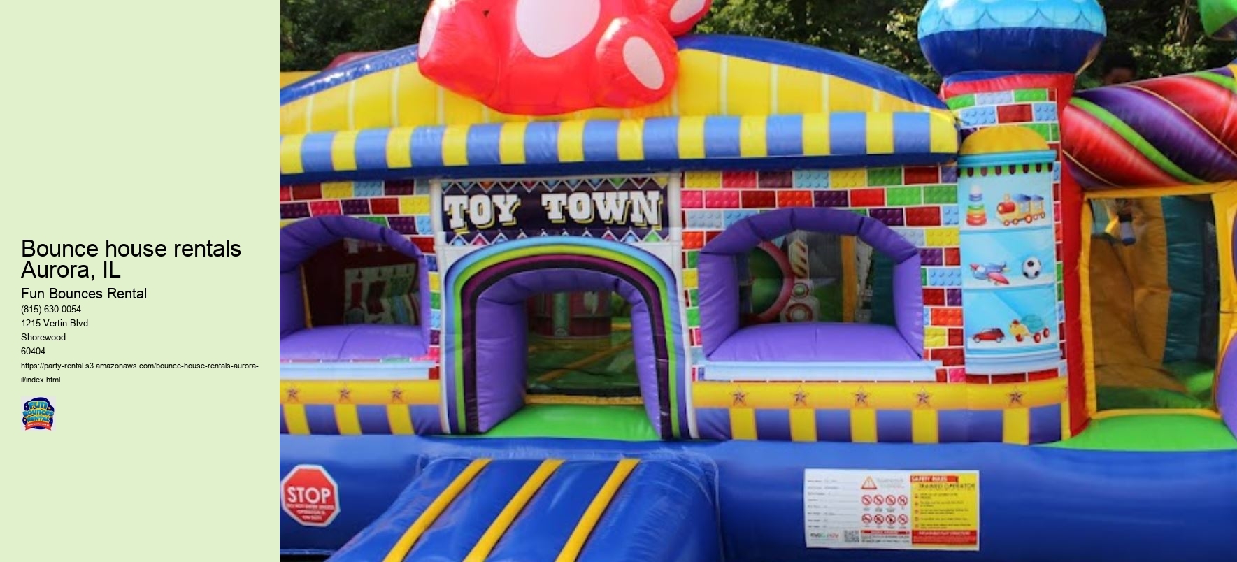 bounce house rentals Aurora, IL