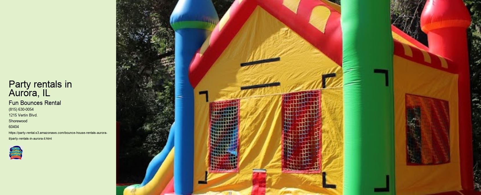 Party rentals in Aurora, IL