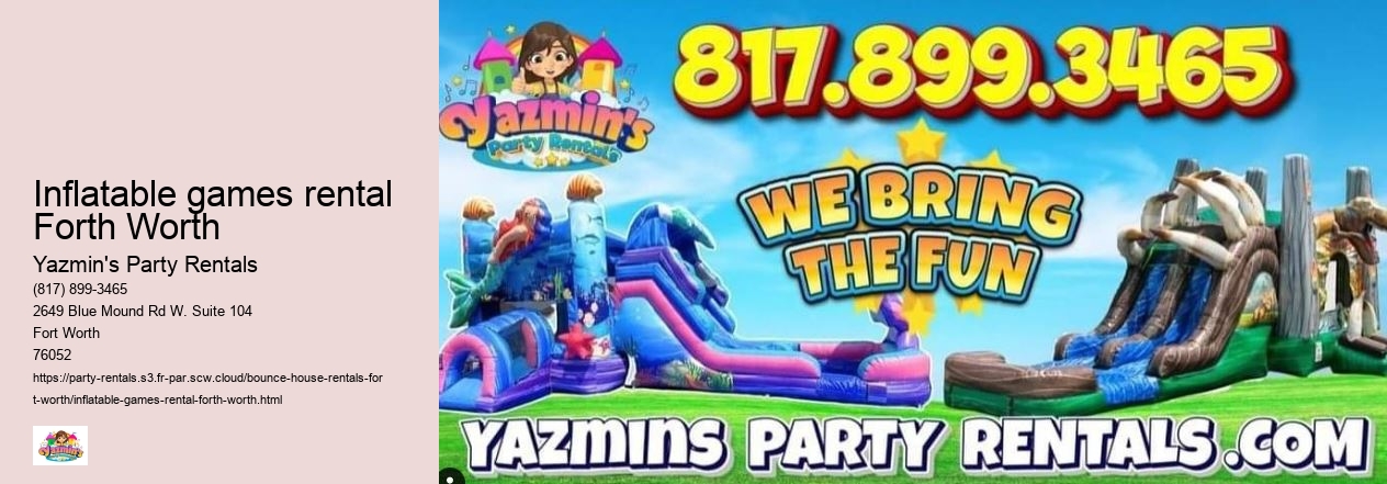 Kids party rentals Forth Worth