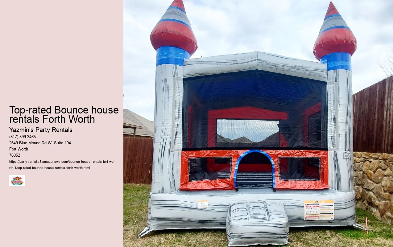 Top-rated Bounce house rentals Forth Worth