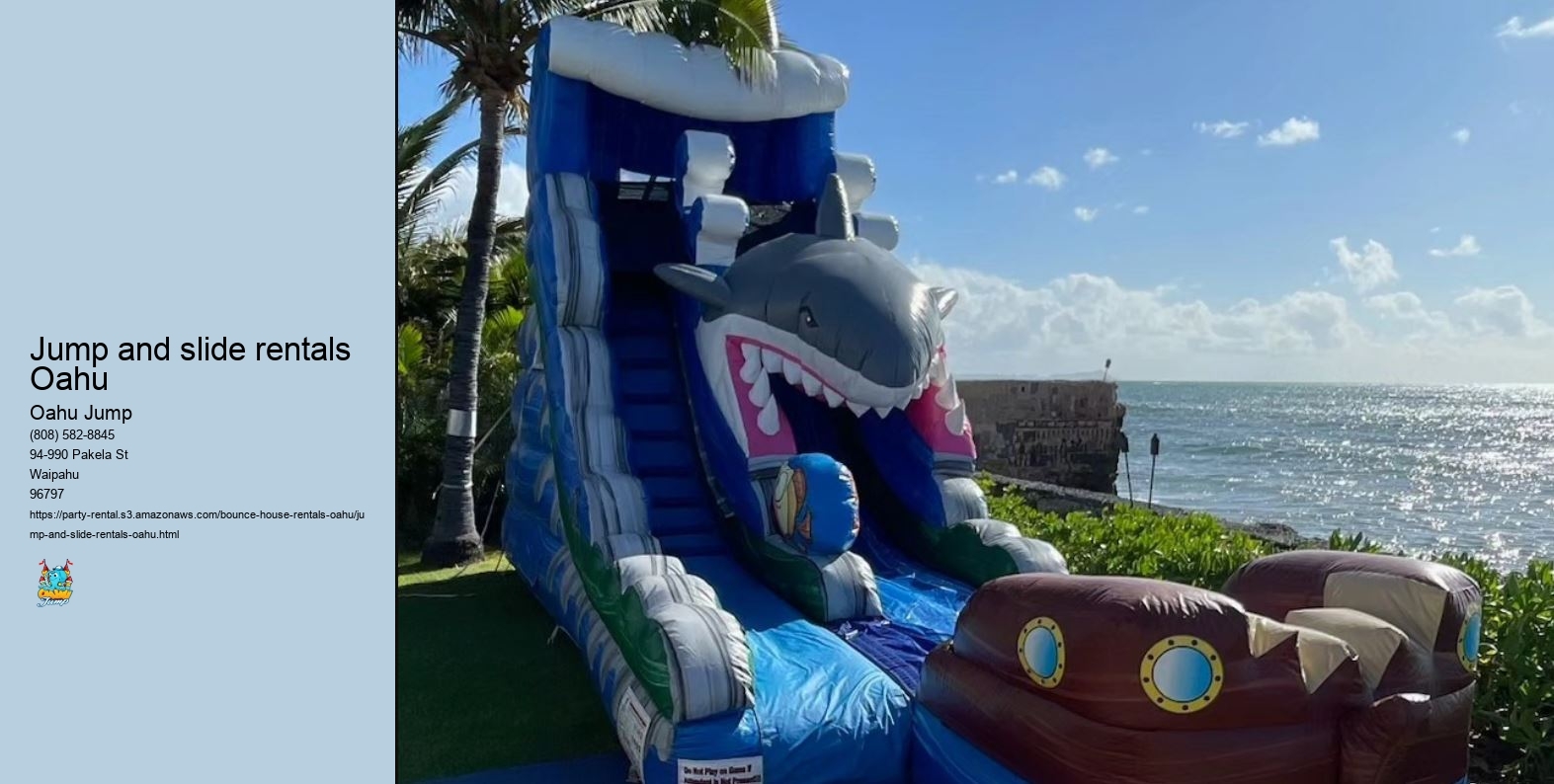 Jump and slide rentals Oahu  