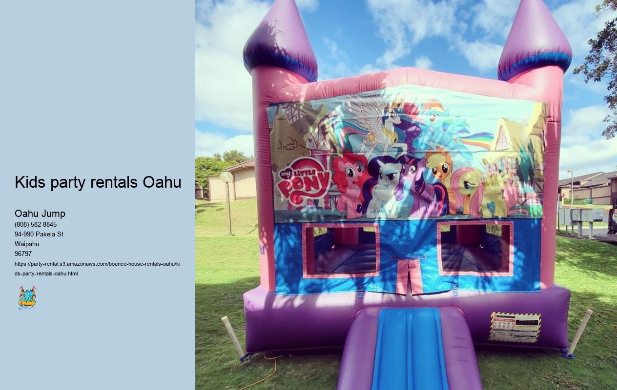 Kids party rentals Oahu 