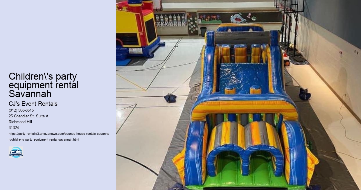 Savannahs Choice for Bounce House Magic: CJs Event Rentals Leads the Way!