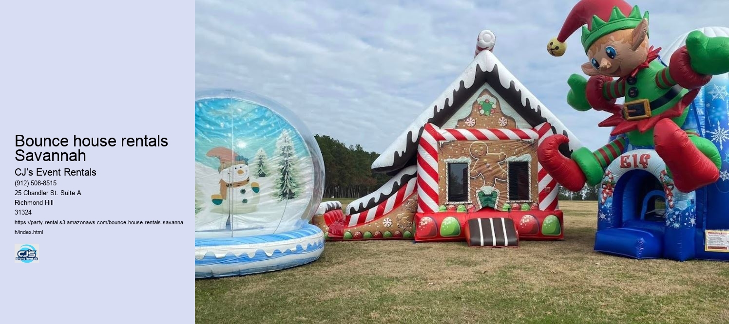 Bounce Into Fun: CJs Event Rentals Brings Savannah Bounce Houses to Life!