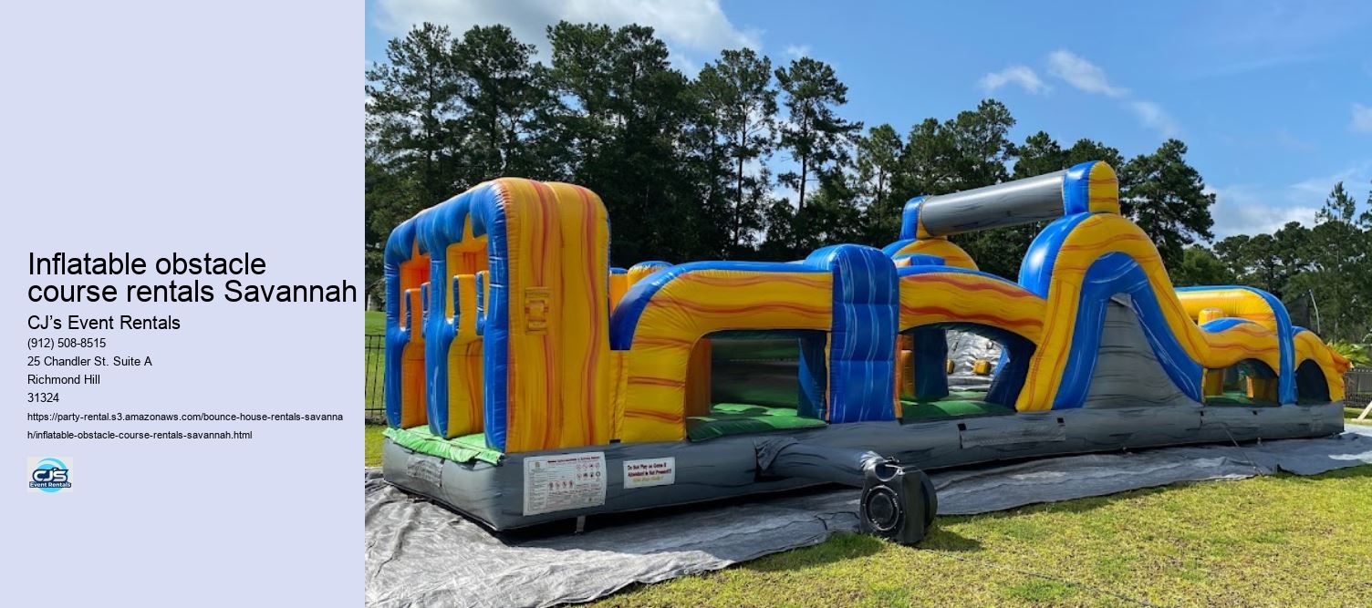 Inflatable obstacle course rentals Savannah