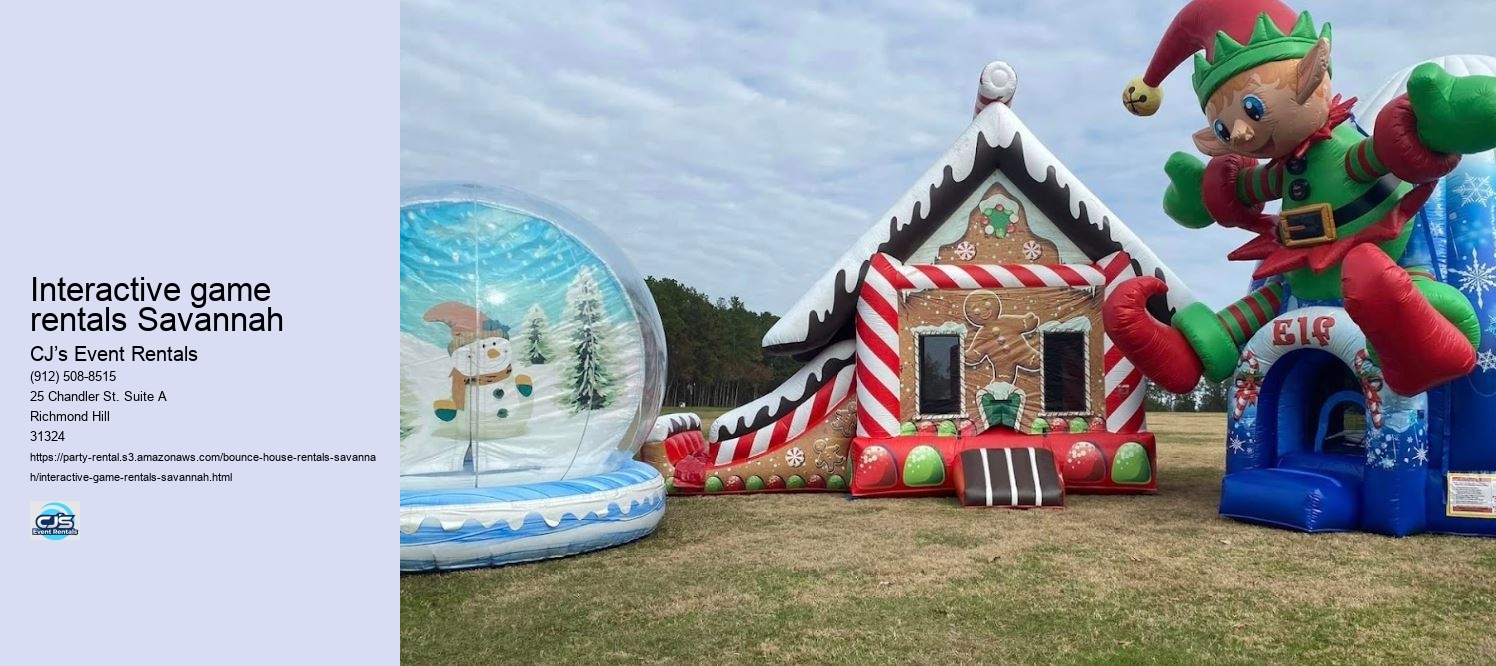 Jump Into Fun: CJs Event Rentals Sets the Standard for Bounce Houses in Savannah!