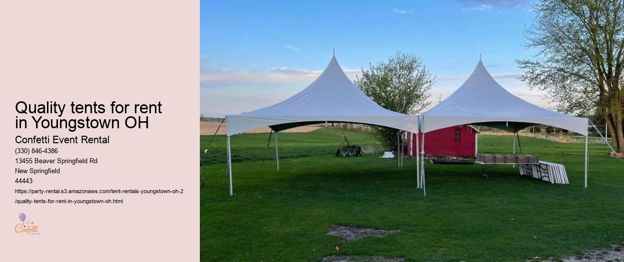 Quality tents for rent in Youngstown OH