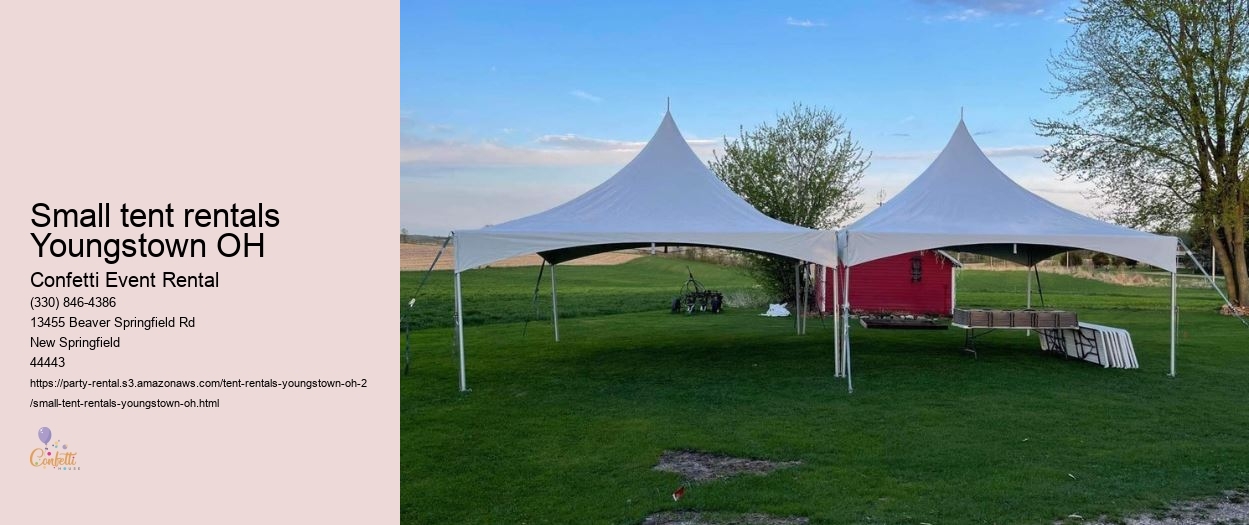 Small tent rentals Youngstown OH