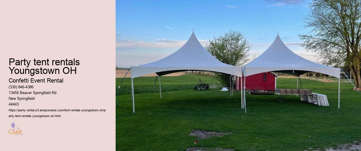 Party tent rentals Youngstown OH