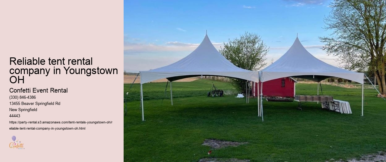 Rent tents for graduation parties in Youngstown OH