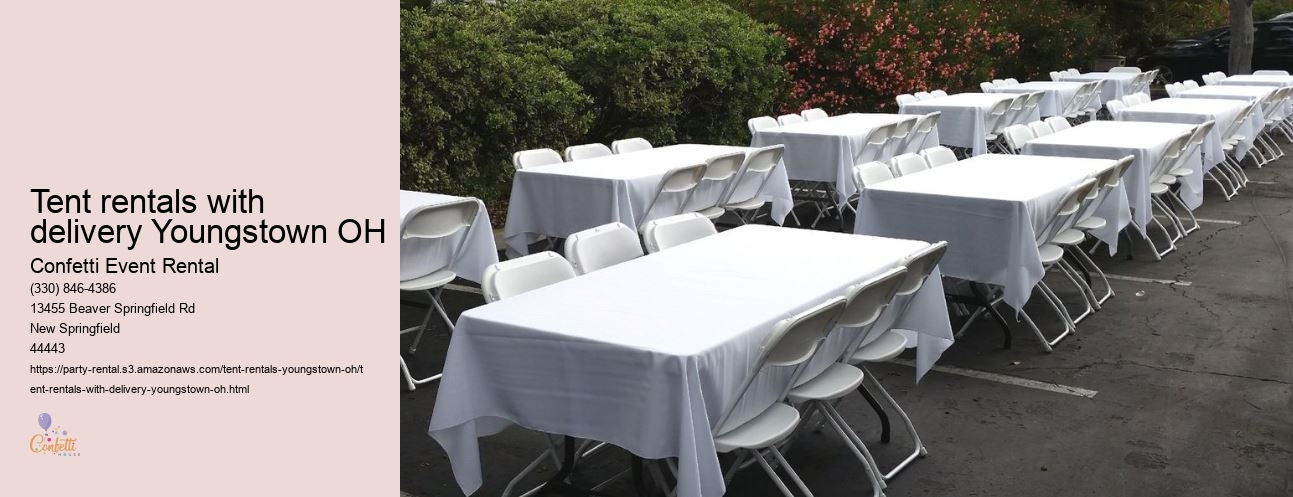 Tent rentals with delivery Youngstown OH