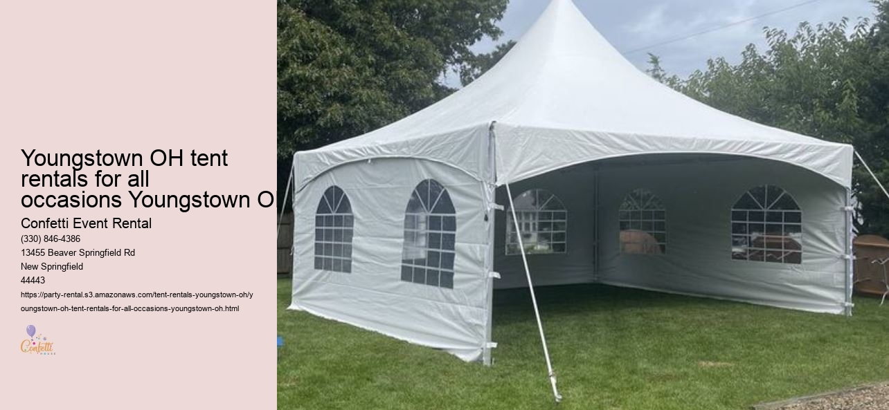 Tent rentals with setup in Youngstown OH
